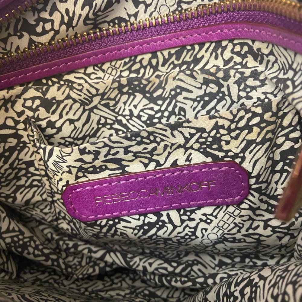 Rebecca Minkoff leather orchid MAC mottled with gold hardware details - Picture 7 of 12